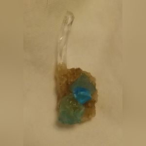 Beautiful handmade glass and crystal pendant